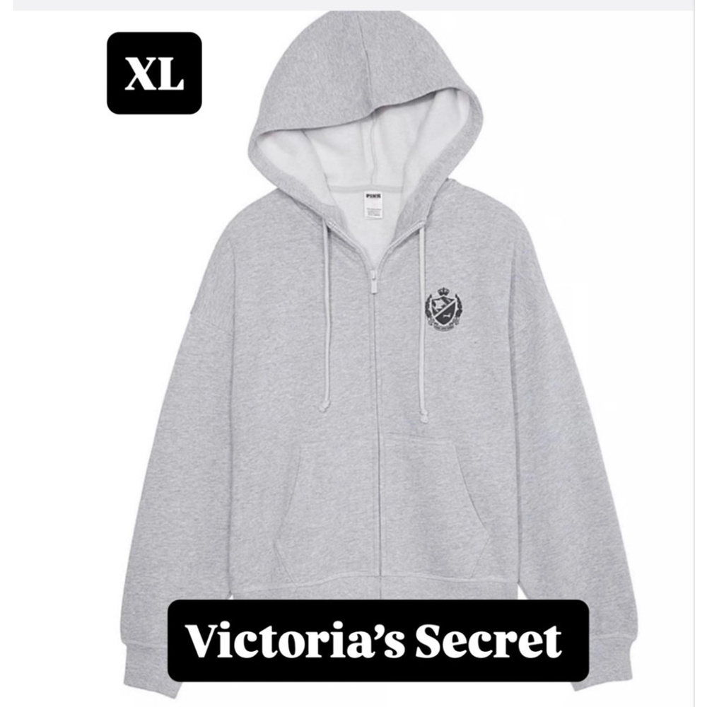 PINK Victoria's Secret heather Gray Hoodie XL NWTS women
